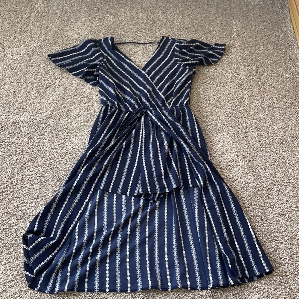 HeArt and Soul Womens Front Tie Walk-Through Romper Size L